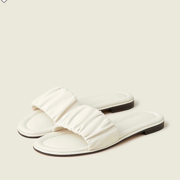 J.Crew Menorca scrunchie-strap slides in leather size 9 New - Picture 4 of 6